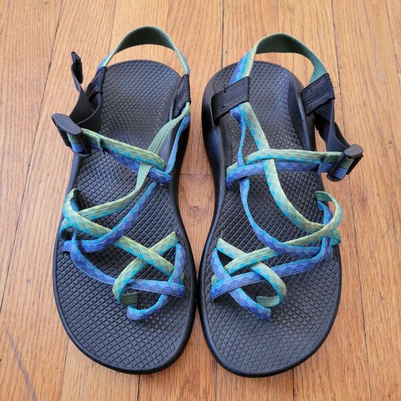 Chaco 9 Z/1 Classic Sandals Blu Vibram Sole Adjustable Straps Summer Hiking Spor - Picture 2 of 7